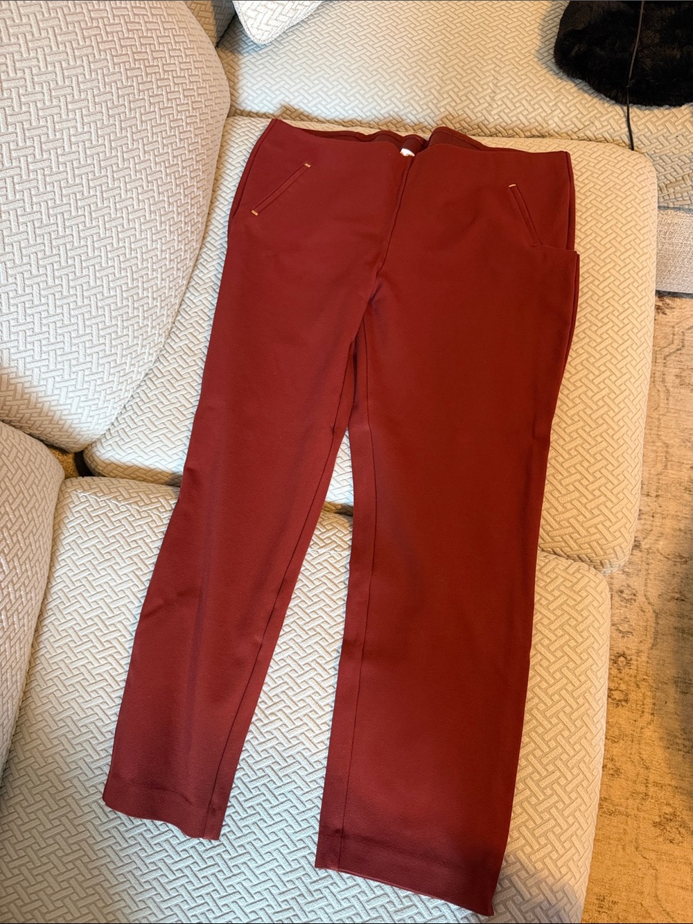 Chico's Deep Rust Red Pull-On Pants